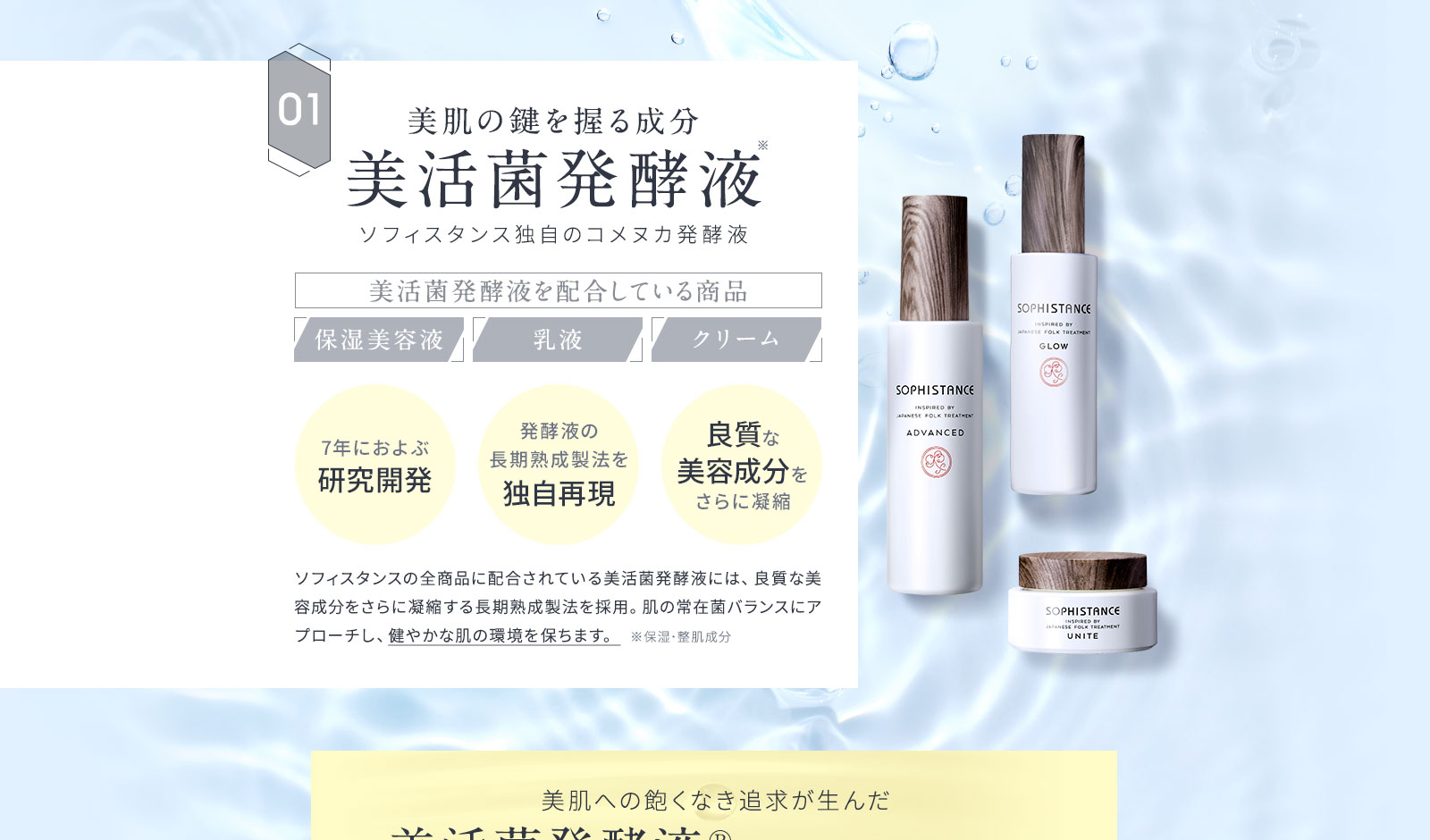美肌の鍵を握る成分 美活菌発酵液